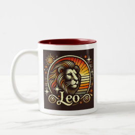 Leo Zodiac Coffee Tasse Two Tone
