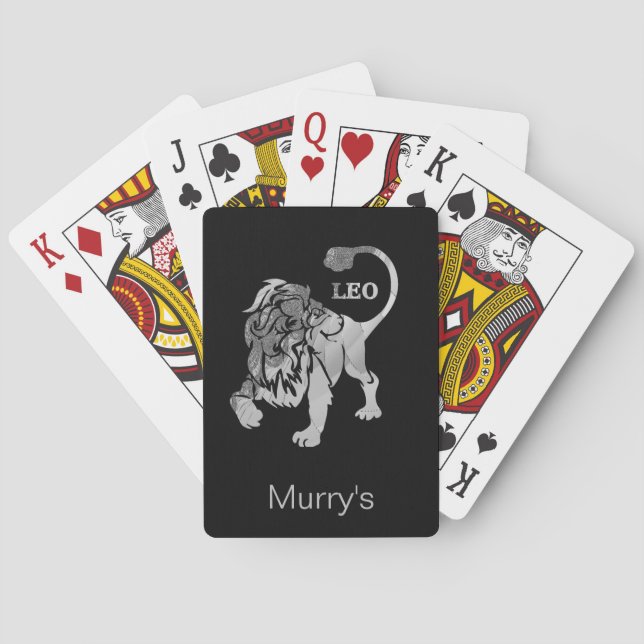 Leo Zodiac Custom Personal Bicycle Playing Cards Spielkarten (Rückseite)