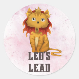 Leo Zodiac Decal für Astrologie Liebhaber Runder Aufkleber