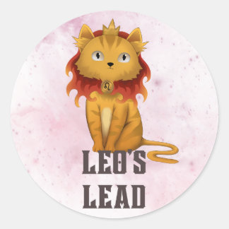 Leo Zodiac Decal für Astrologie Liebhaber Runder Aufkleber