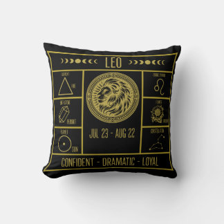Leo Zodiac Fun Faits Horoscope Astrologie Coussin