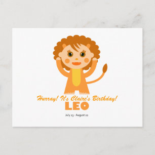 Leo Zodiac für Kinder Postkarte