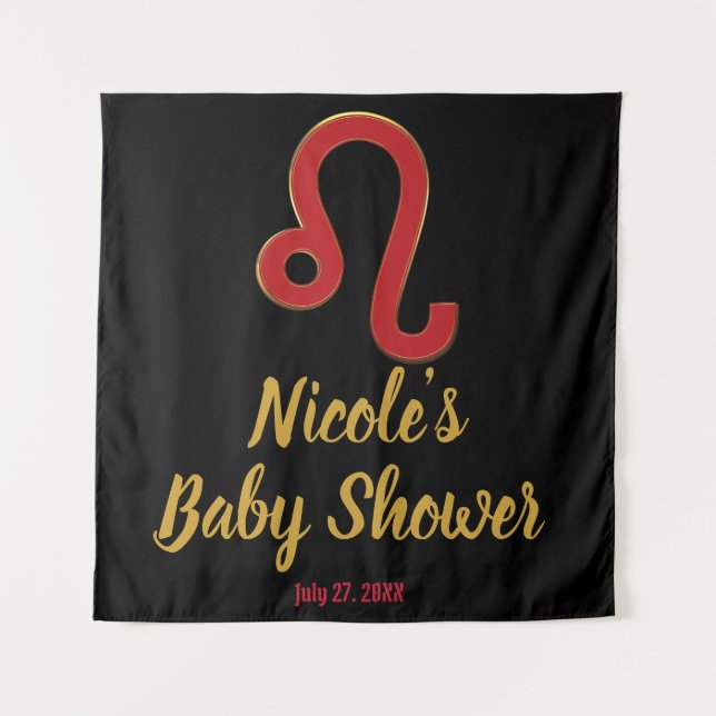 LEO Zodiac Juli August Astrologie Party Hintergrun Wandteppich (Vorderseite)