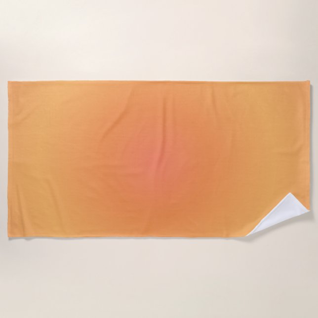 Leo Zodiac, Leo Aura Orange Gradient Strandtuch (Vorderseite)