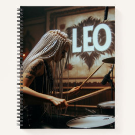 Leo Zodiac Musician Drums Notizbuch