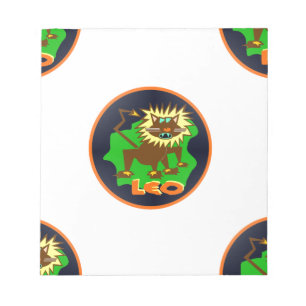 Leo zodiac notizblock