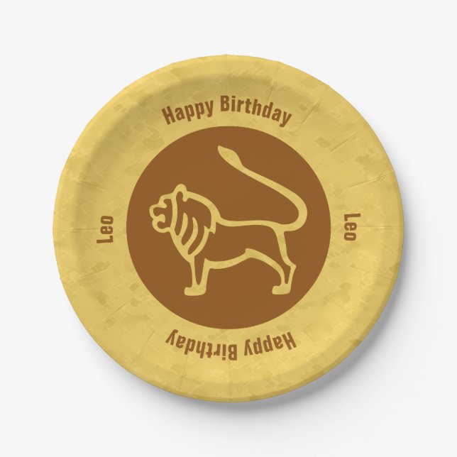 Leo Zodiac Pappteller (Vorderseite)