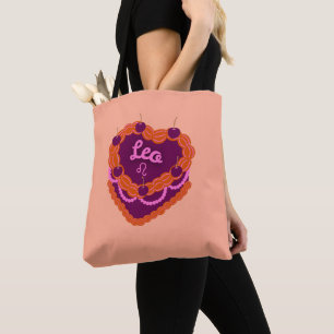 Leo Zodiac Pastel Heart Birthday Cake Tasche
