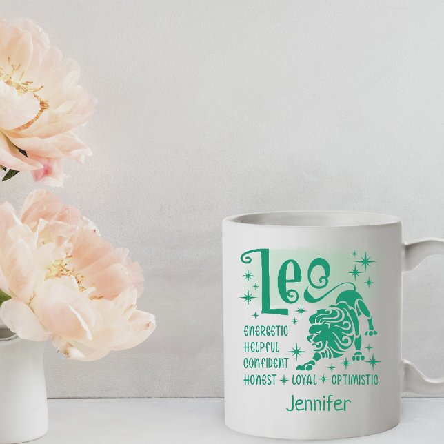 Leo Zodiac Personalisierte Merkmale Horoskop Kaffeetasse (Von Creator hochgeladen)