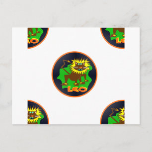 Leo zodiac postkarte