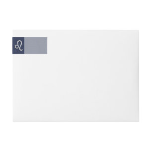 Leo Zodiac Sign auf Navy Blue Carbon Fibre Print