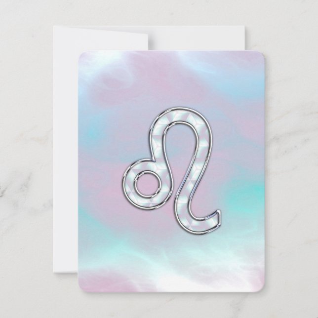 Leo Zodiac Sign auf Pastels Nacre Style Print (Vorderseite)
