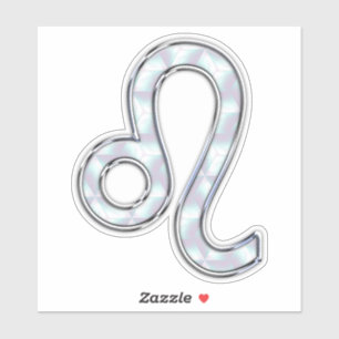 Leo Zodiac Sign auf Pastels Nacre Style Print Aufkleber