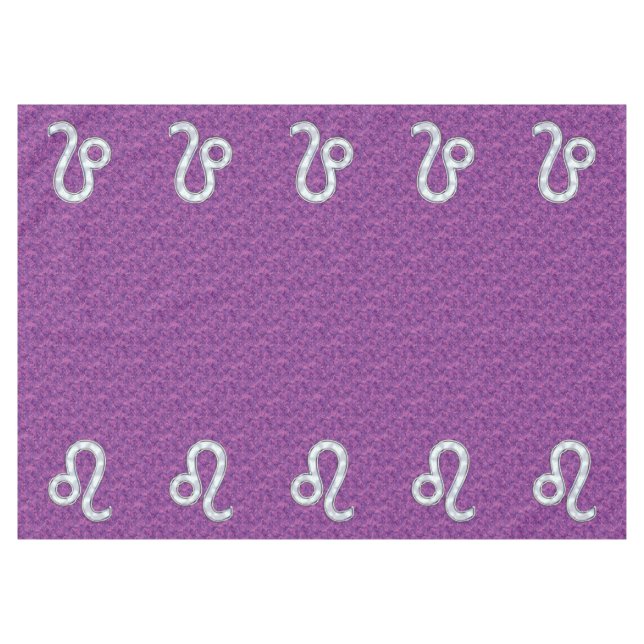 Leo Zodiac Sign auf Pink Fuchsia Digital Camouflag Tischdecke (Vorderseite (Horizontal))