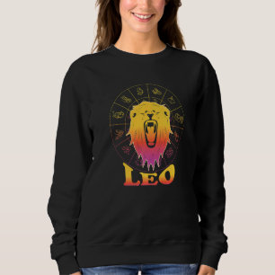 Leo Zodiac Sign Fakten ästhetische grafische Astro Sweatshirt