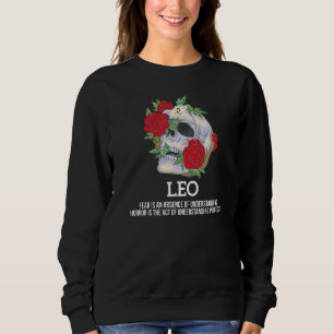 Leo Zodiac Sign Fakten Skeletton Horoskop Astrolog Sweatshirt