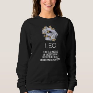 Leo Zodiac Sign Fakten Skeletton Horoskop Astrolog Sweatshirt
