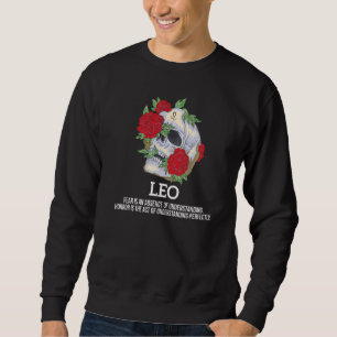 Leo Zodiac Sign Fakten Skeletton Horoskop Astrolog Sweatshirt