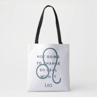 Leo Zodiac Sign Fusion Zitat Blau & Weiß