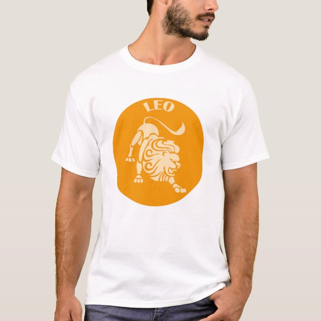 Leo, Zodiac Sign, Horoscope, Astrology T-Shirt (Vorderseite)