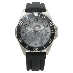 Leo Zodiac Sign in Grunge Wahlstörung Armbanduhr