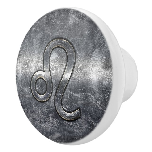 Leo Zodiac Sign in Industrial Style Keramikknauf (Rechts)