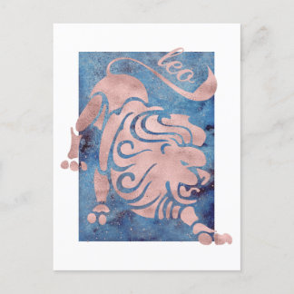 Leo Zodiac Sign Postcard Postkarte