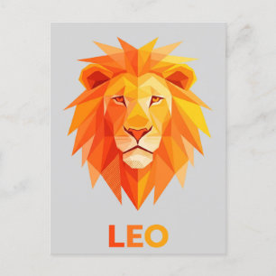 Leo Zodiac Sign Postkarte