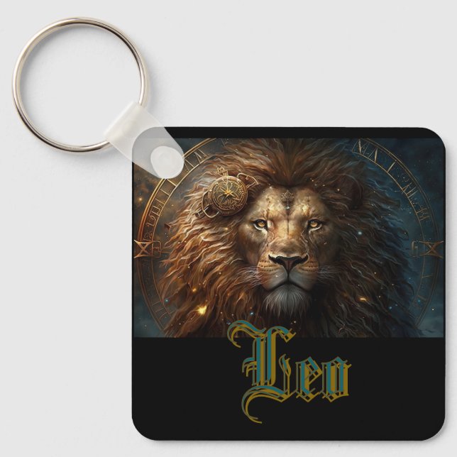 Leo Zodiac Sign Schlüsselanhänger (Vorderseite)