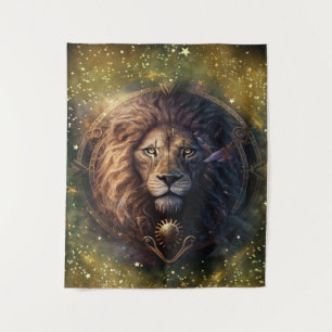 Leo Zodiac Sign Watercolor Design Wandteppich