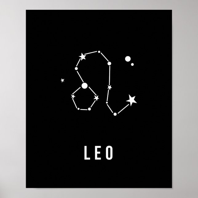 Leo Zodiac Sign Zitat Poster (Vorne)