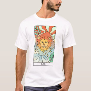 Leo Zodiac Signo Abstrakte Kunst Vintag T-Shirt