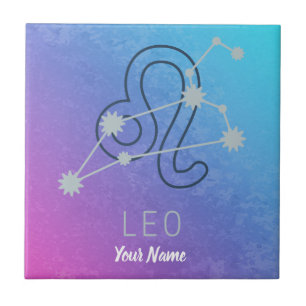 Leo Zodiac Star Sign Horoskop Constellation Fliese