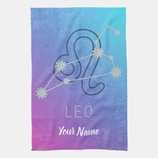 Leo Zodiac Star Sign Horoskop Constellation Geschirrtuch (Vertikal)
