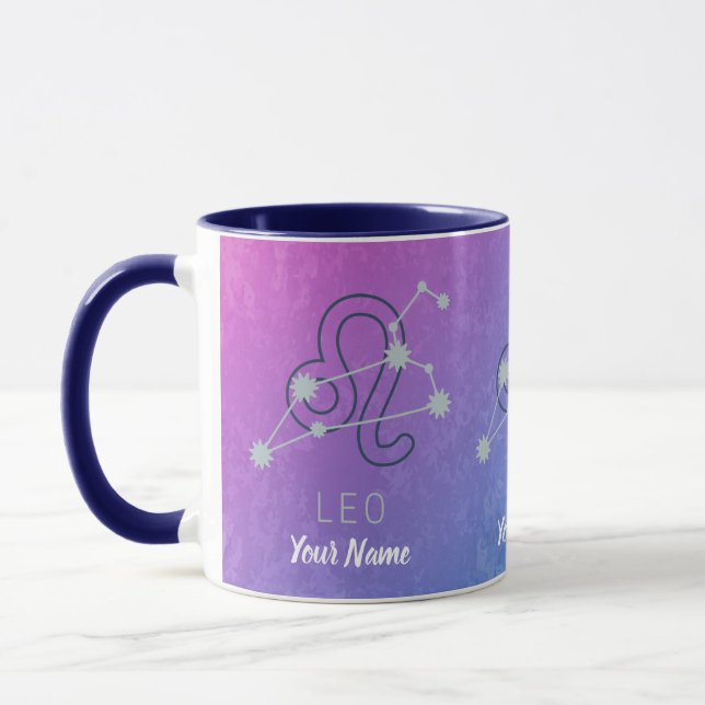 Leo Zodiac Star Sign Horoskop Constellation Tasse (Links)