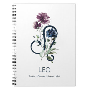 Leo Zodiac Star Sign Notizblock