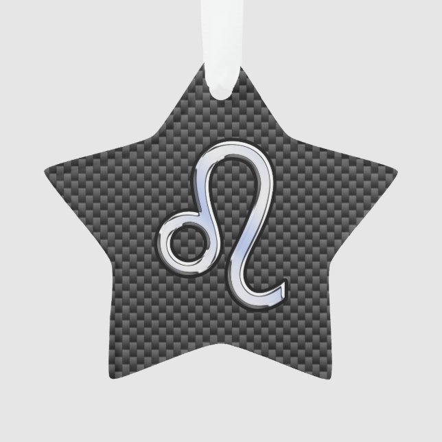 Leo Zodiac Symbol auf der Dekoration von Kohlefase (Vorderseite)