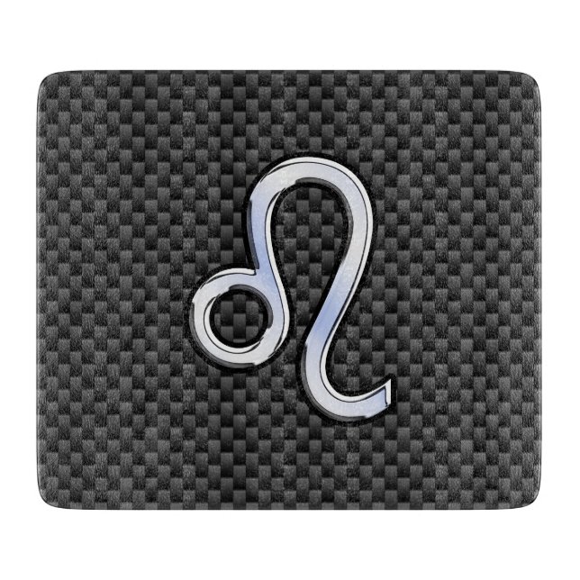 Leo Zodiac Symbol auf der Dekoration von Kohlefase Schneidebrett (Vorderseite)