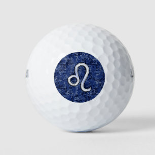 Leo Zodiac Symbol auf Navy Blue Digital Camouflage Golfball