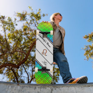 Leo Zodiac Symbol Element von Kenneth Yoncich Skateboard