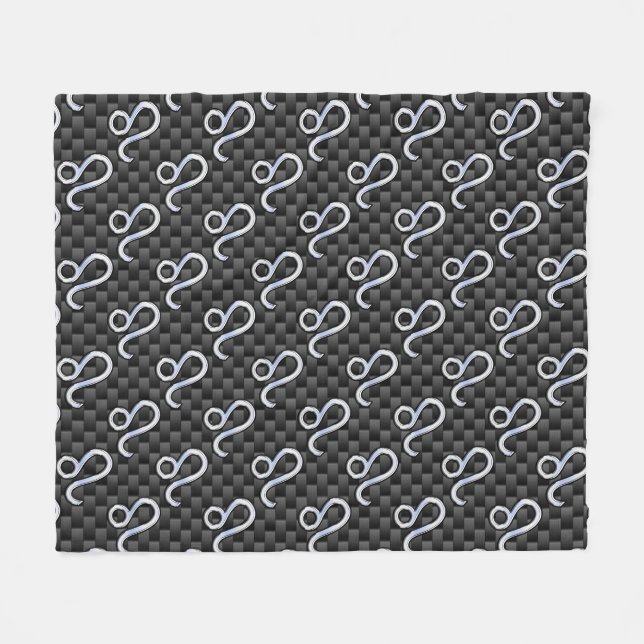Leo Zodiac Symbol Fleecedecke (Vorderseite (Horizontal))