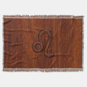 Leo Zodiac Symbol im Mahagoni-Holzstil Decke