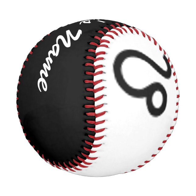 Leo Zodiac Symbol Standard von Kenneth Yoncich Baseball (Schrägansicht)