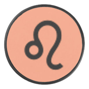 Leo Zodiac Symbol Standard von Kenneth Yoncich Eishockey Puck