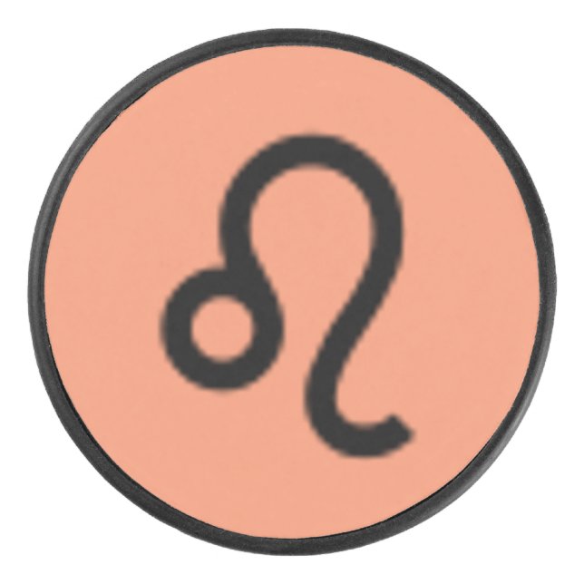Leo Zodiac Symbol Standard von Kenneth Yoncich Eishockey Puck (Vorderseite)