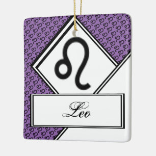 Leo Zodiac Symbol Standard von Kenneth Yoncich Keramikornament