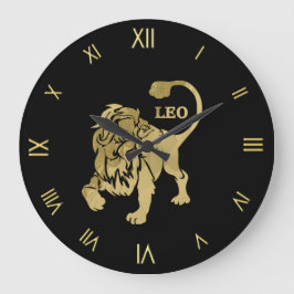 Leo Zodiac Symbol Wall Clock Große Wanduhr