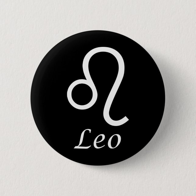 "Leo" Zodiac-Zeichen Button (Vorderseite)