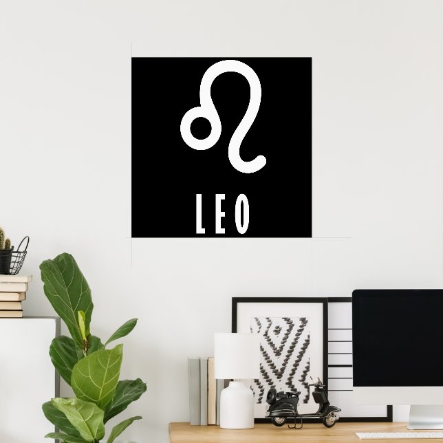 Leo zodiac-Zeichen Poster (Heimbüro)