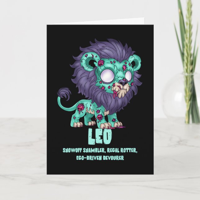 Leo Zombie Karte (Vorderseite)